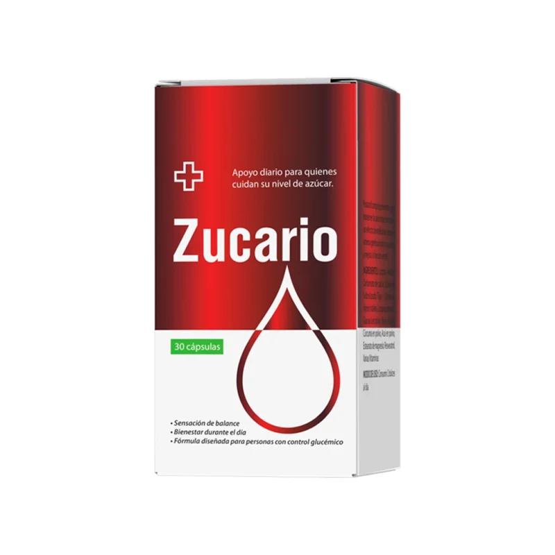 Zucario — caja del producto con la lista de ingredientes